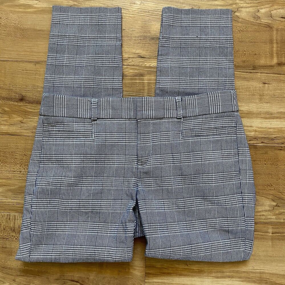 BANANA REPUBLIC 0P Black White Houndstooth Plaid Sloan Menswear Novelty Trousers